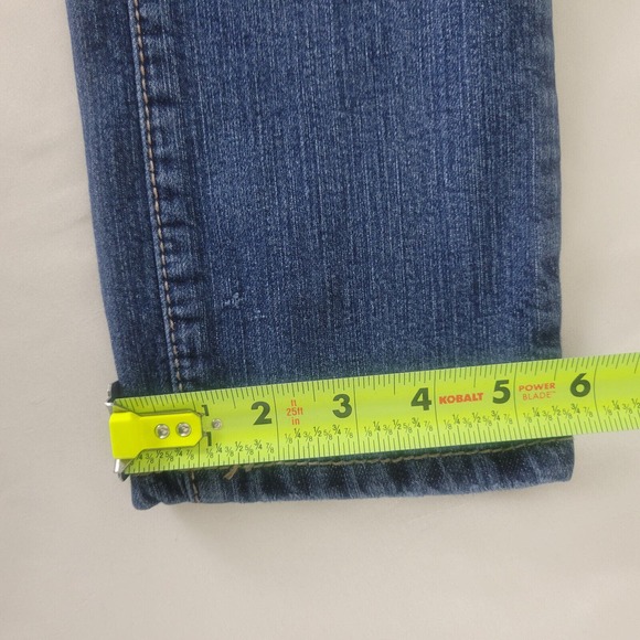 Ariya Juniors Jeans Size 5 Low Rise Womens Skinny Leg Distressed Blue Denim - Picture 7 of 10